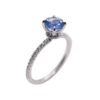 Złoty pierścionek z diamentami i tanzanitem 0,81 ct
