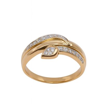 Złoty pierścionek próby 750