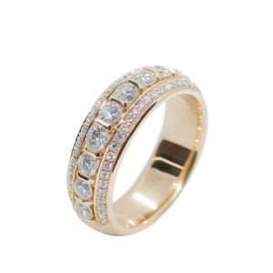 Złota obrączka z diamentami 2,15 ct