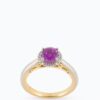 Złoty pierścionek z różowym szafirem 1,69 ct