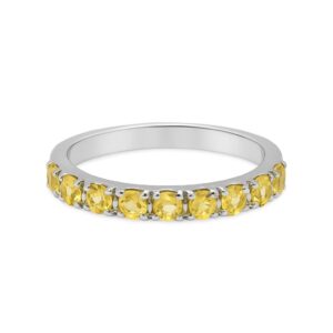 Obrączka z żółtymi szafirami 2,10 ct