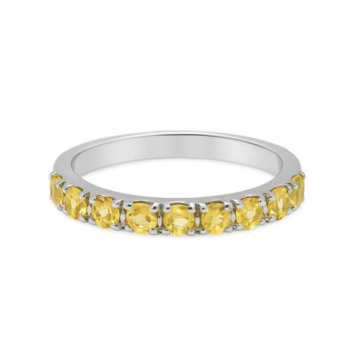 Obrączka z żółtymi szafirami 2,10 ct
