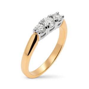 Złoty pierścionek z diamentami 0,55 ct