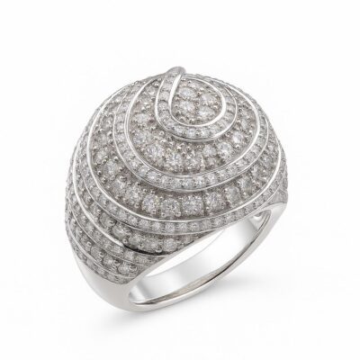 Złoty pierścionek z diamentami 3,30 ct