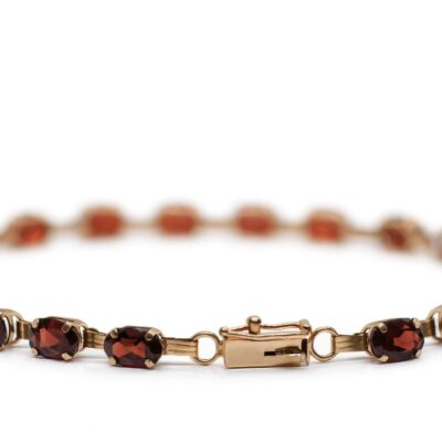 Złota bransoletka z granatami 12,00 ct