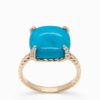 Złoty pierścionek z turkusem 7 ct